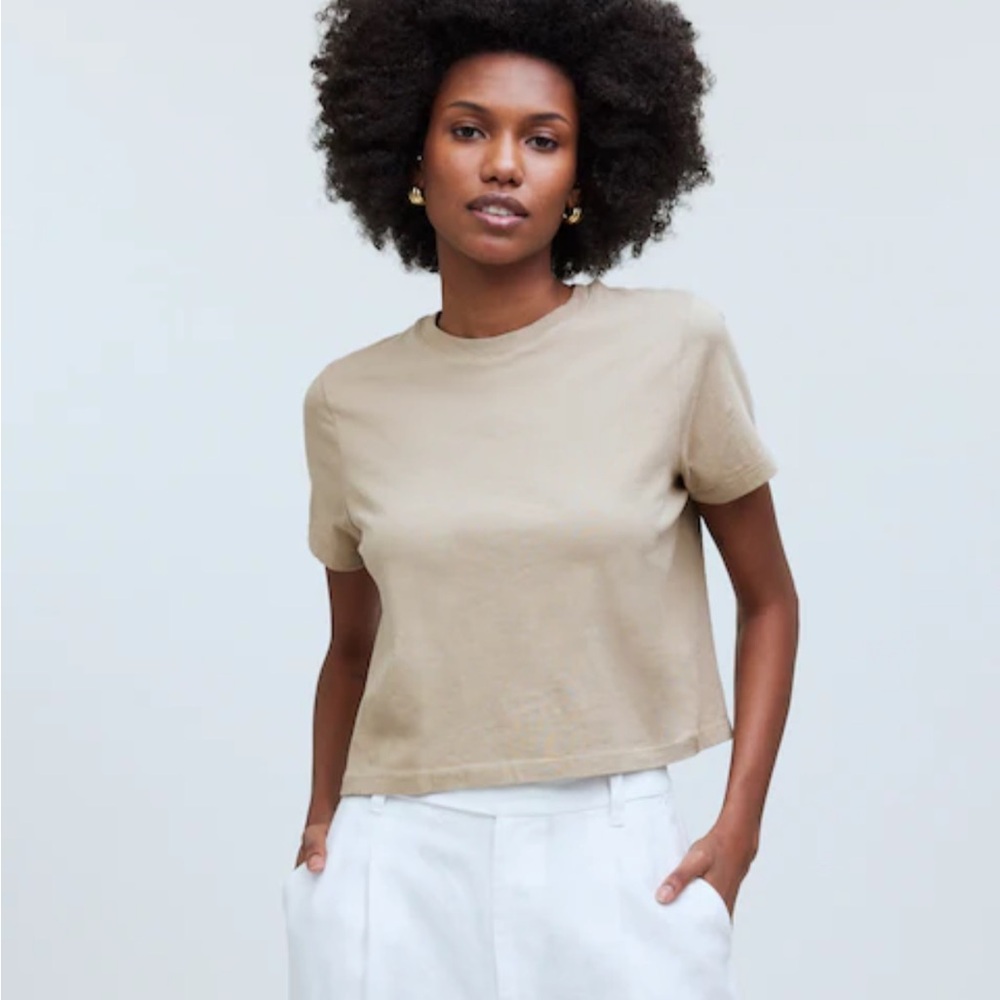 Madewell Tan Short Sleeve Top